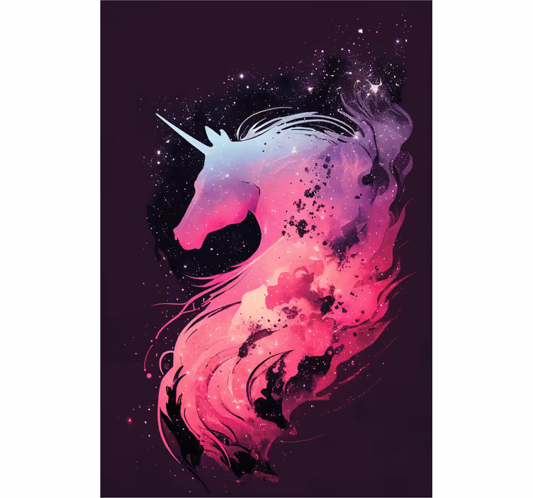 Children room roller blind galaxy unicorn design - TenStickers
