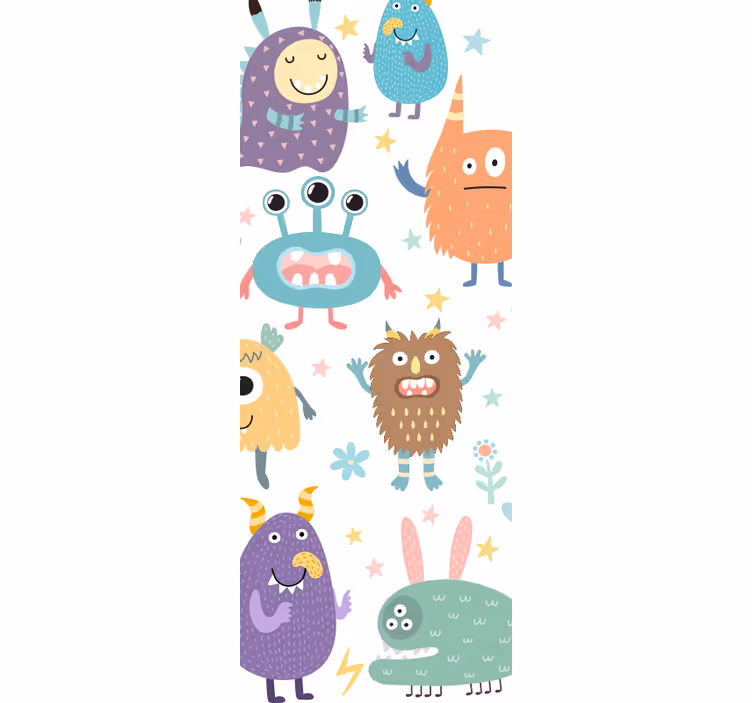 Children room roller blind happy monster design - TenStickers
