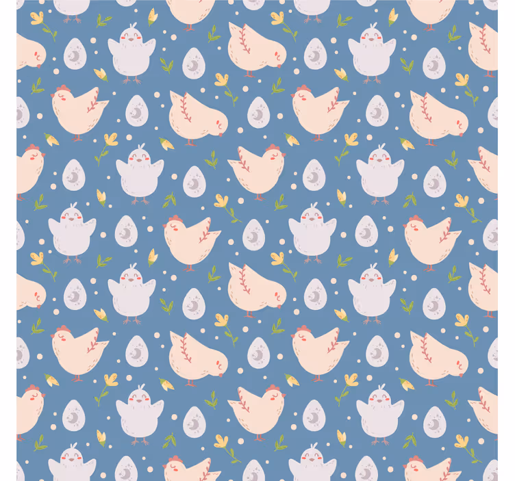 Children room roller blind with chicken designs for kids - TenStickers