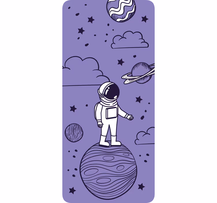 Children room roller blind with astronaut design and planets - TenStickers