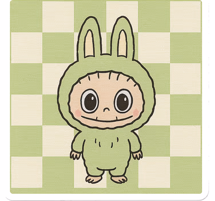 Children room roller blind monster doll canvas - TenStickers