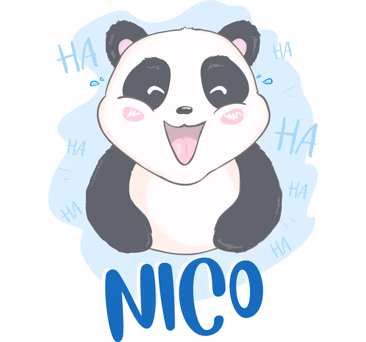 Children room roller blind baby panda surprise - TenStickers