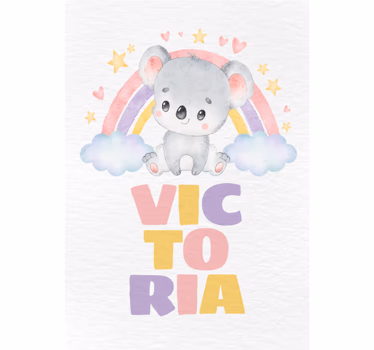 Koala and rainbow children room roller blind - TenStickers