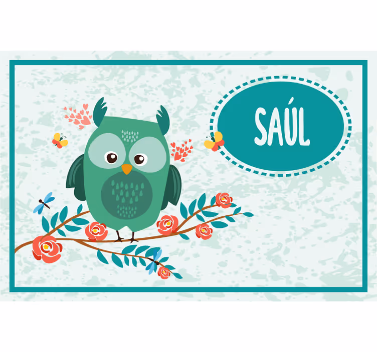 Children room roller blind for kids with customizable owl - TenStickers