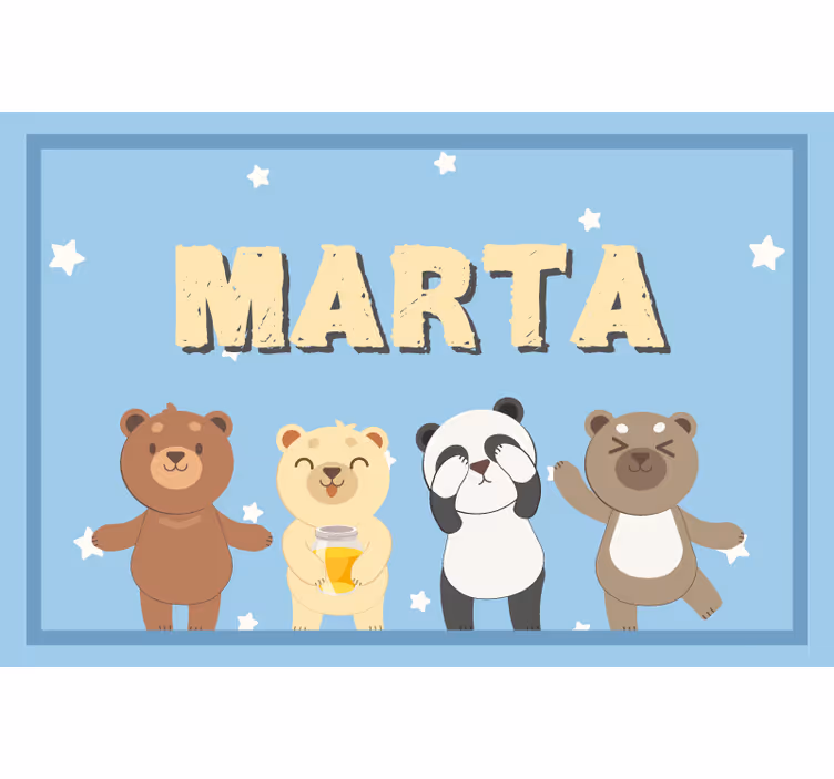 Children room roller blind with customizable bear design - TenStickers