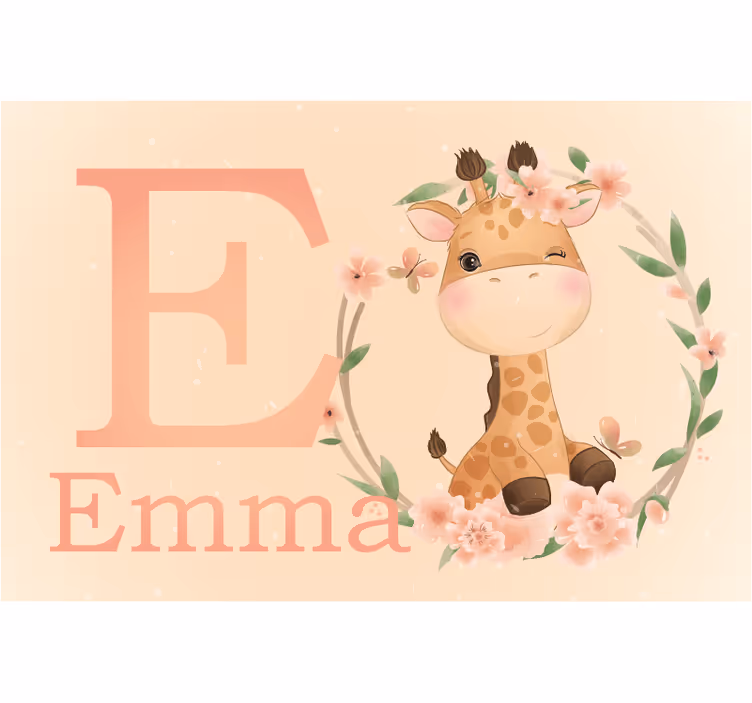 Children room roller blind cute giraffe for girl - TenStickers