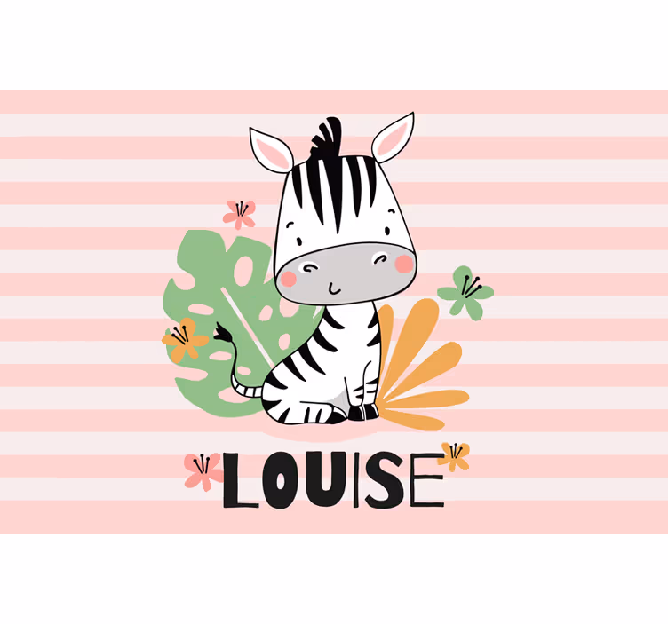 Children room roller blind beautiful zebra for kids - TenStickers