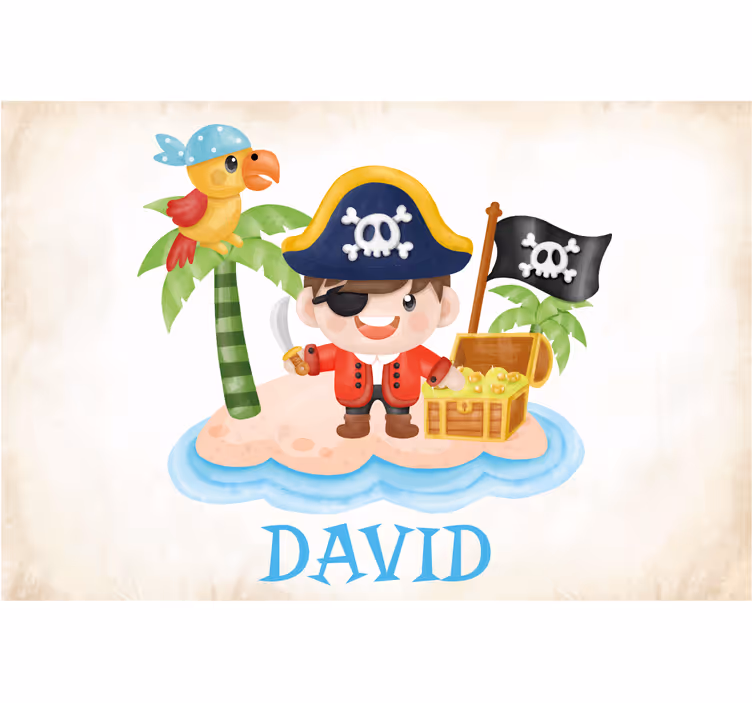 Children room roller blind cartoon pirate design - TenStickers