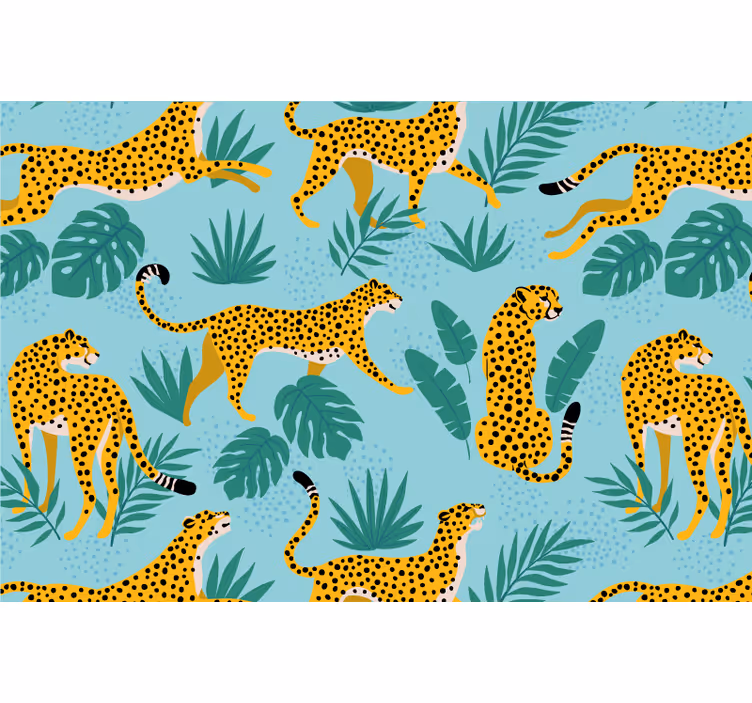 Leopard safari children room roller blind - TenStickers