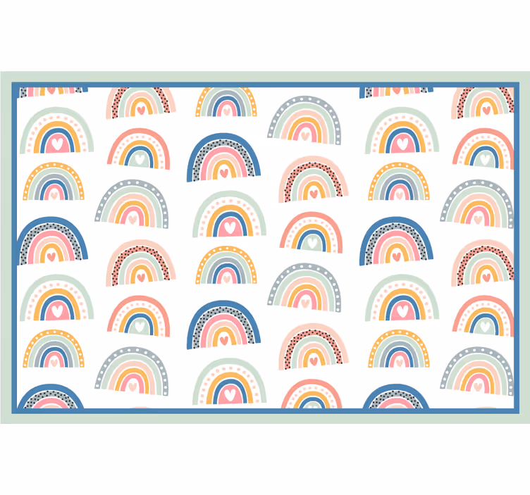 Children room roller blind with colorful rainbow pattern - TenStickers