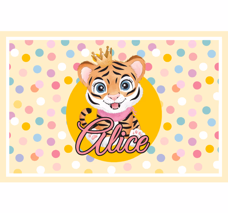 Children room roller blind cute tiger for girl - TenStickers