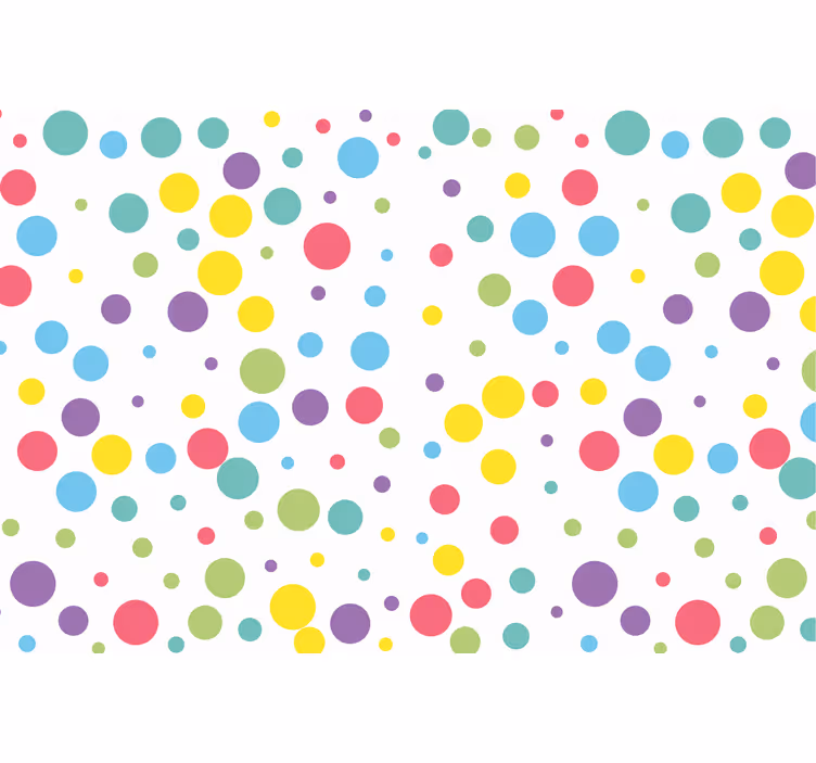 Children room roller blind colourful polka dot design - TenStickers