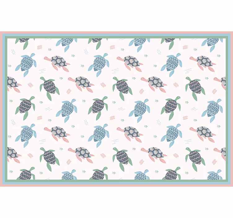 Soft color turtles children room roller blind - TenStickers