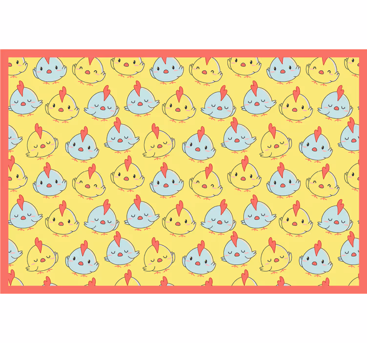 Children room roller blind yellow baby chick design - TenStickers