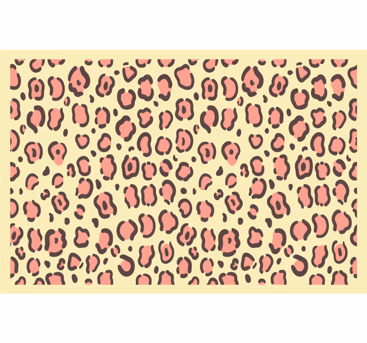 Children room roller blind in yellow and pink leopard print - TenStickers