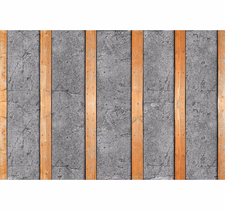 Kitchen roller blind wooden planks on concrete - TenStickers
