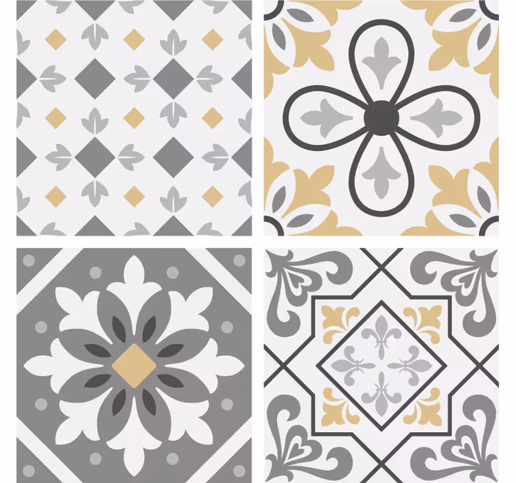 Kitchen roller blind with amiaz cement tiles design - TenStickers