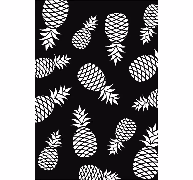Kitchen roller blind pineapple pattern - TenStickers