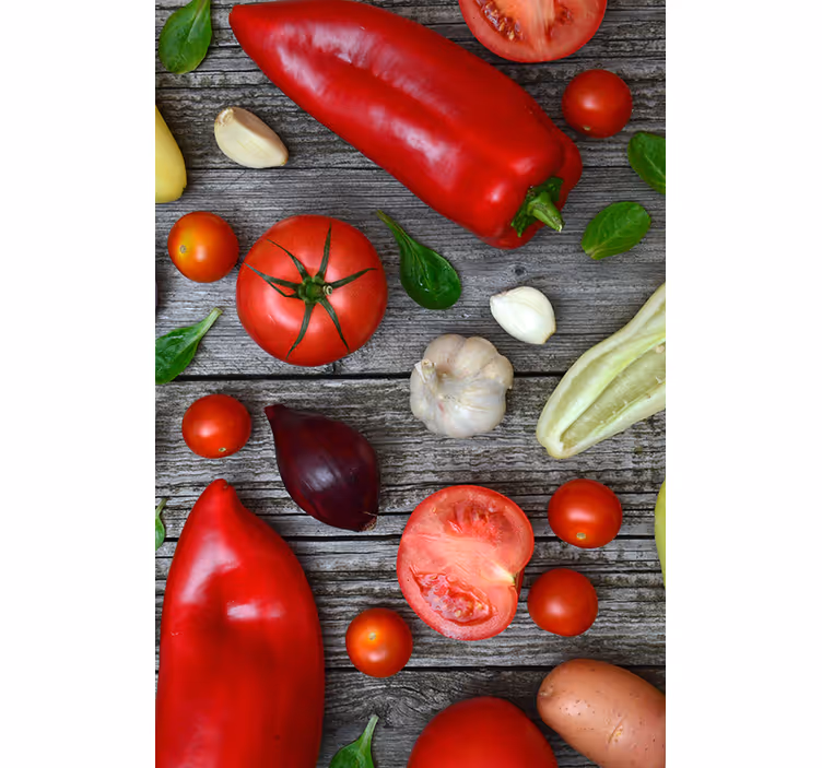 Kitchen roller blind vegetable garden design - TenStickers