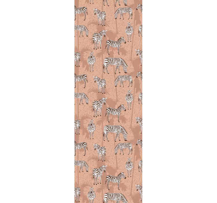 Kitchen roller blind in zebra and palm brown - TenStickers