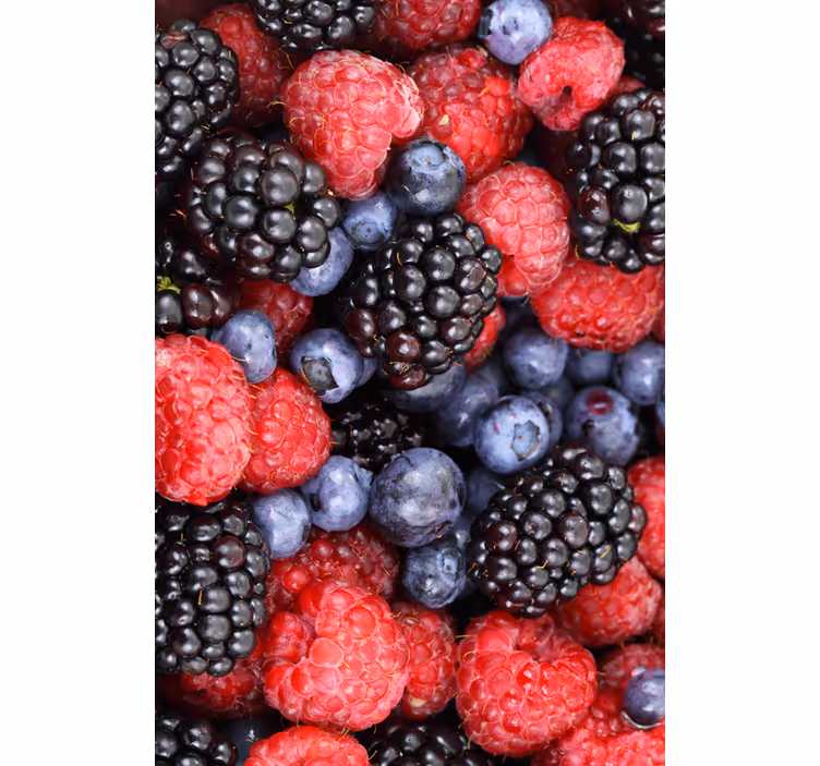 Kitchen roller blind with blueberries pattern - TenStickers