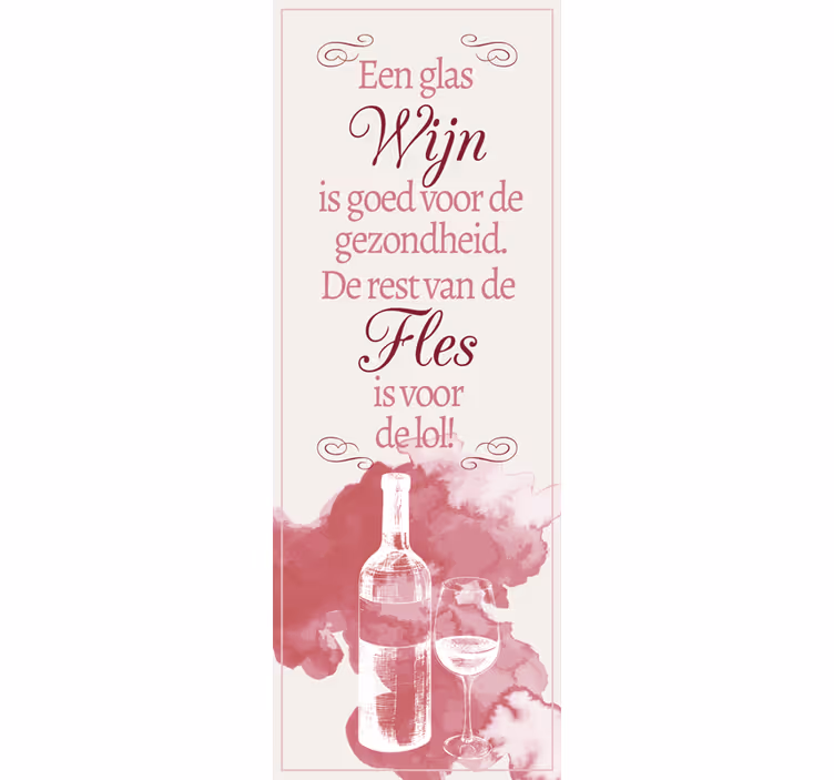 Kitchen roller blind wine text design - TenStickers