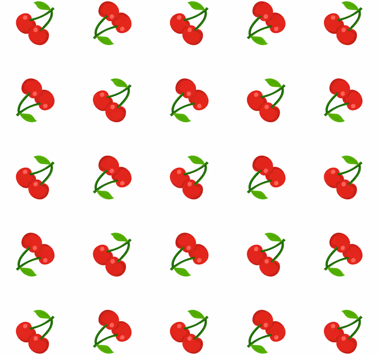 Kitchen roller blind cherry confetti - TenStickers