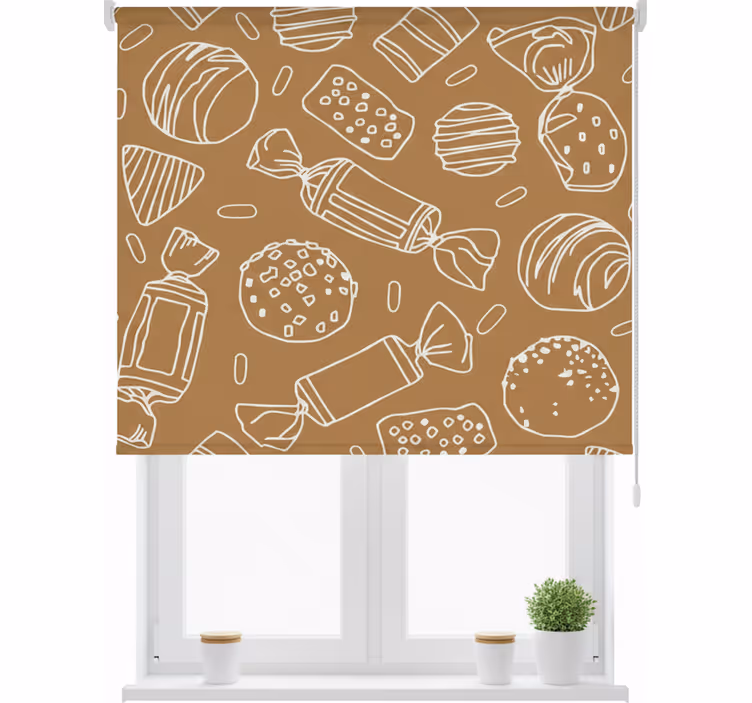 Kitchen roller blind candy pattern - TenStickers