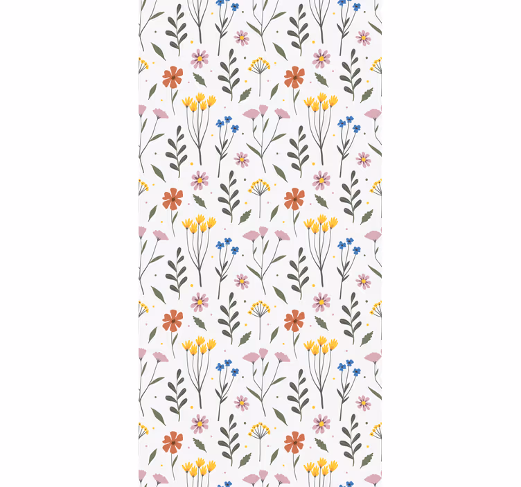 Kitchen roller blind with multicolor flower pattern - TenStickers