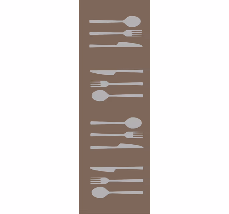 Kitchen roller blind fork knife and spoon design - TenStickers