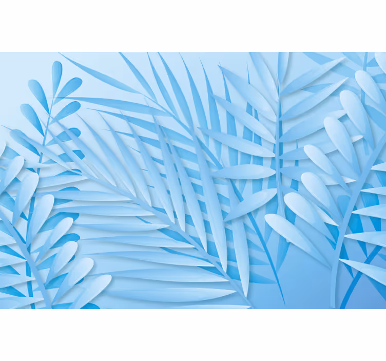 Blue roller blind wide blue floral placemat - TenStickers