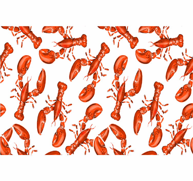 Red roller blind inspired by red lobster - TenStickers