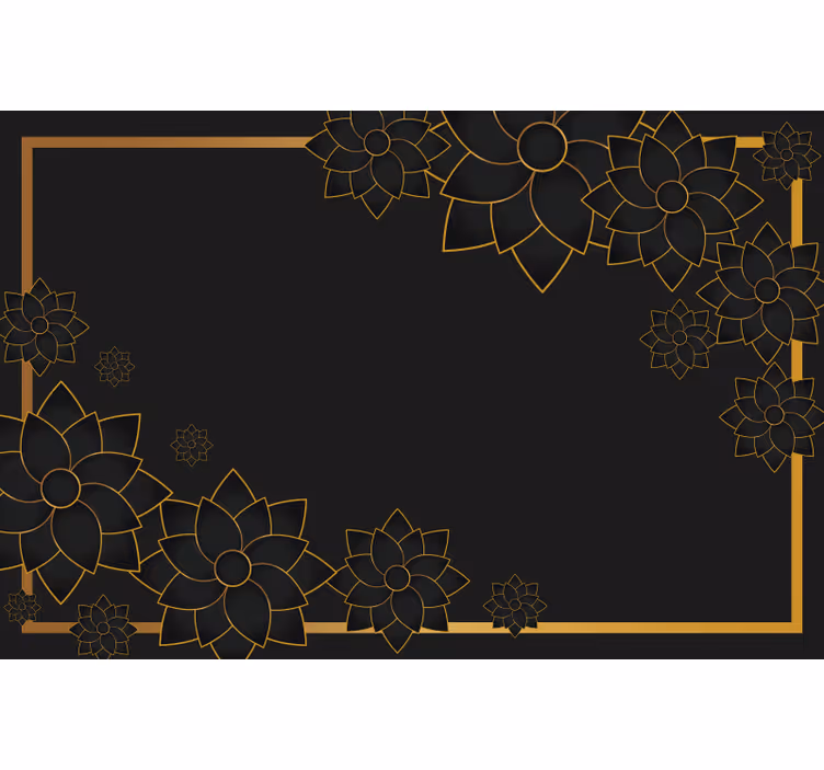 Black roller blind elegant style with greenery - TenStickers