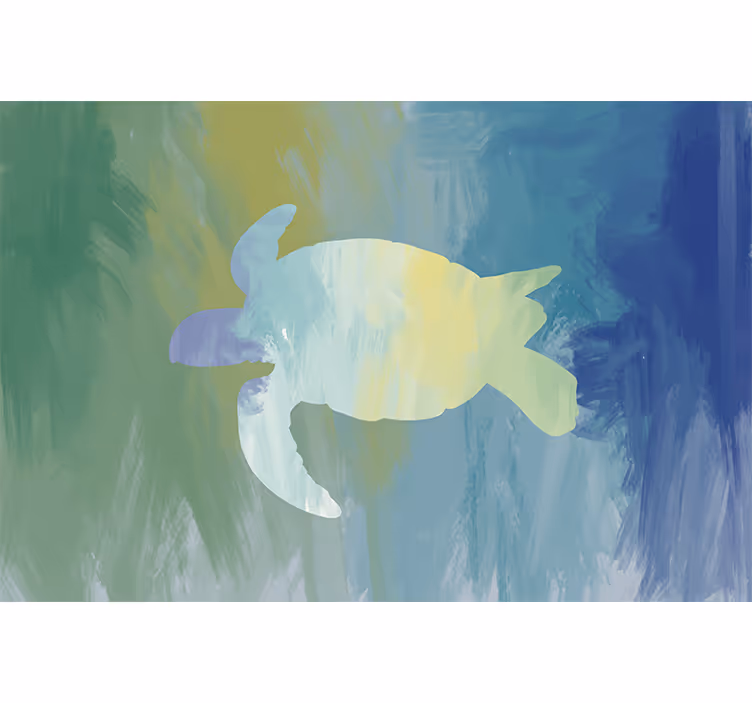 Green roller blind colorful turtle pack - TenStickers