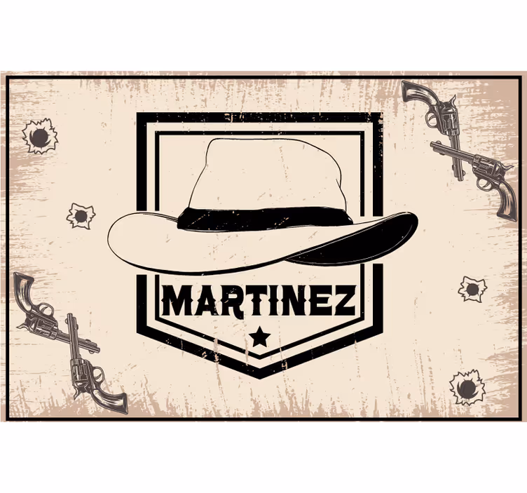 Beige roller blind cowboy hat style - TenStickers