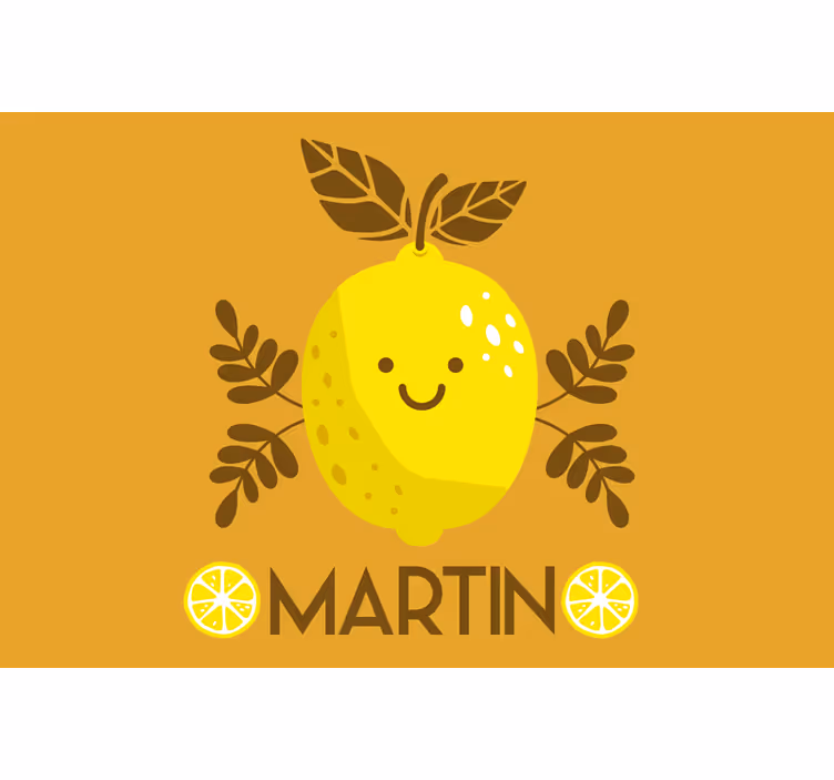 Beige roller blind smiling lemons custom made - TenStickers
