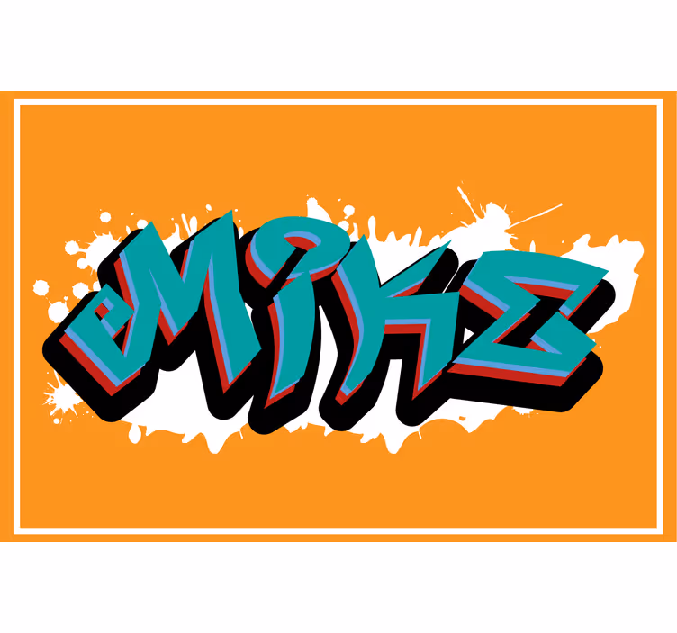 Orange roller blind wild style king graffiti - TenStickers