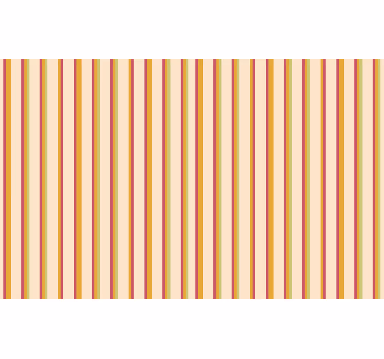 Orange roller blind in retro pastel stripes - TenStickers