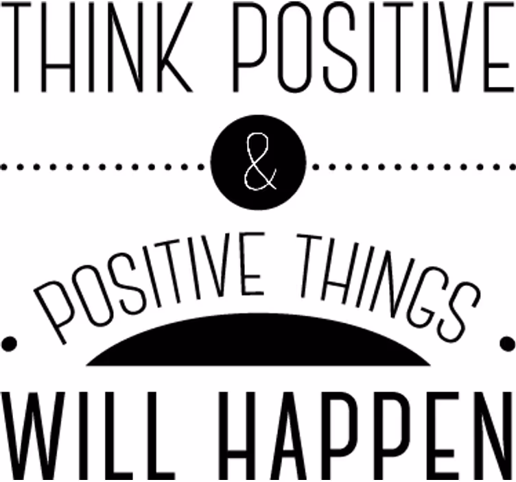 Office roller blind think positive vinyl decoration - TenStickers