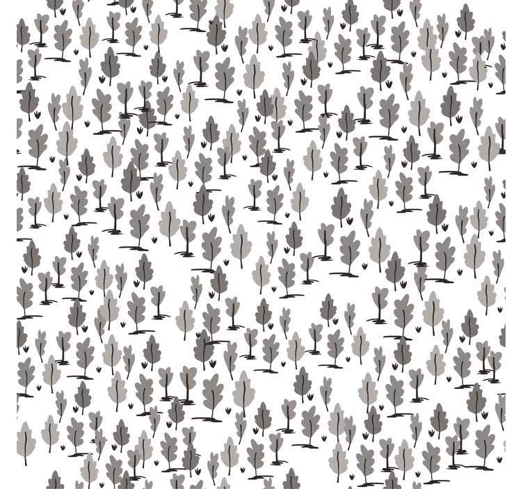 Living room roller blind little trees kinfolk pattern - TenStickers