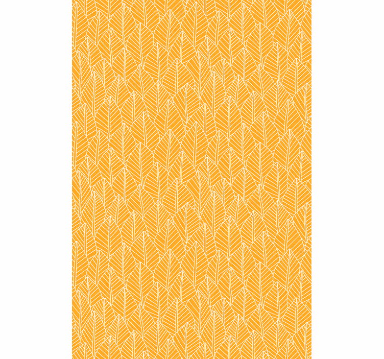 Living room roller blind orange brookes leaf pattern - TenStickers