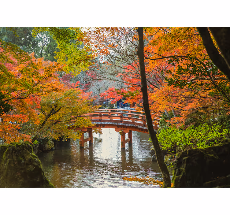 Bedroom roller blind japanese garden forest - TenStickers