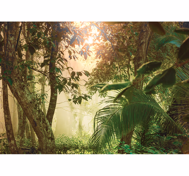 Bedroom roller blind inspired by amazonian life - TenStickers