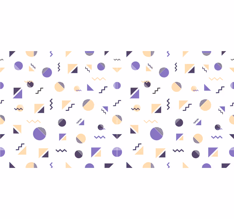 Bedroom roller blind with colorful geometric shapes - TenStickers