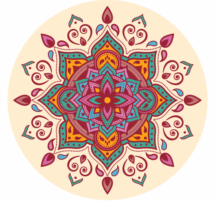 Pinkish mandala bedroom roller blind - TenStickers