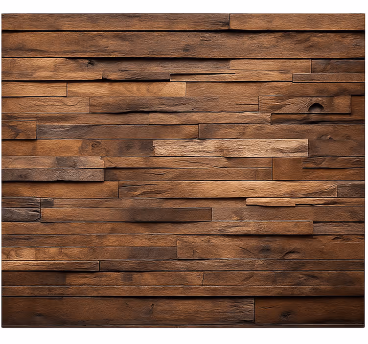 Living room roller blind timber wood - TenStickers