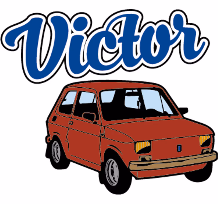 Children room roller blind little car vinyl - TenStickers