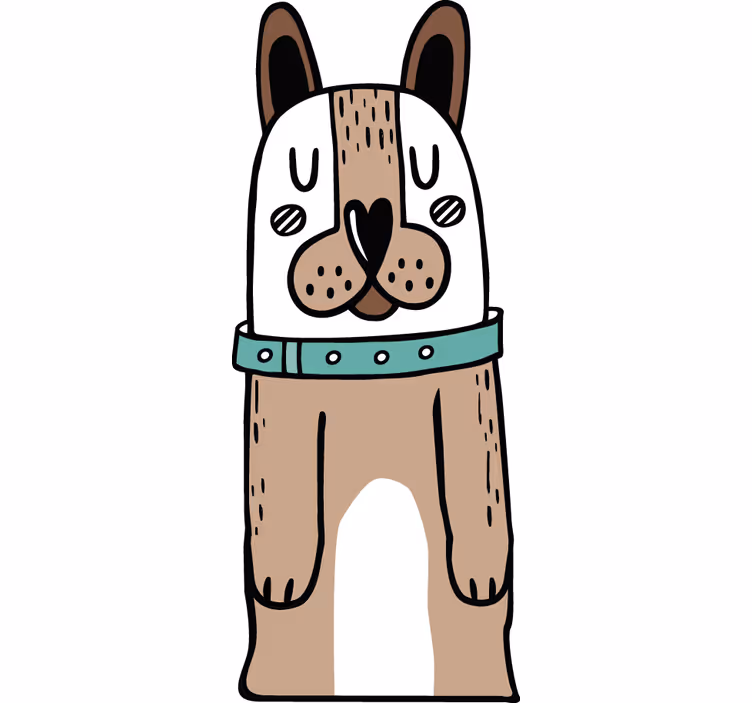 Children room roller blind dog door vinyl - TenStickers