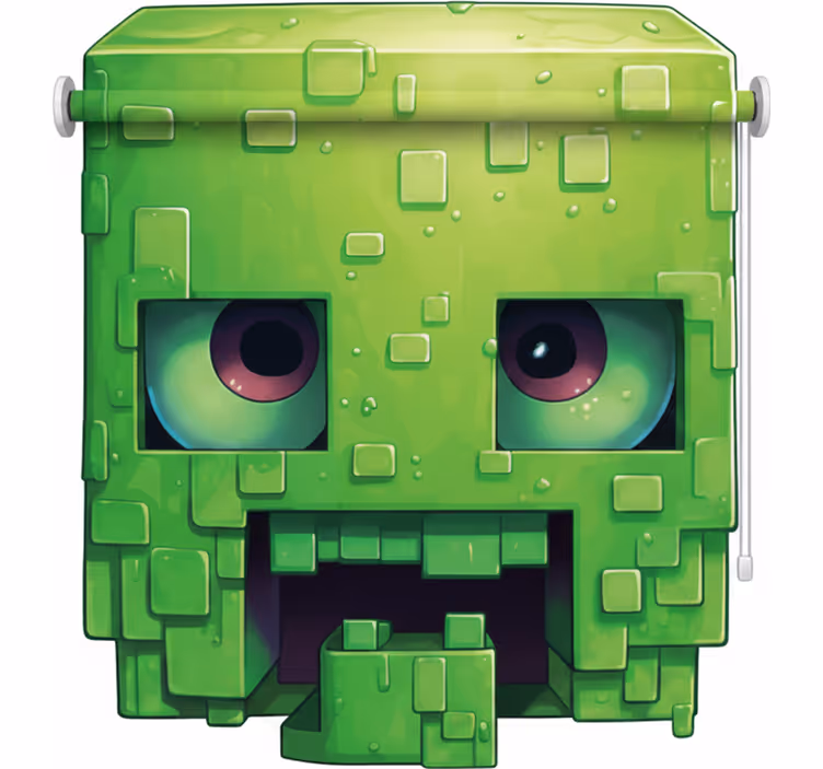 Children room roller blind creepy pixel art figure - TenStickers