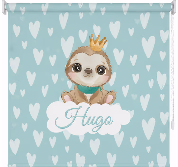 Children room roller blind cute sloth for boy - TenStickers